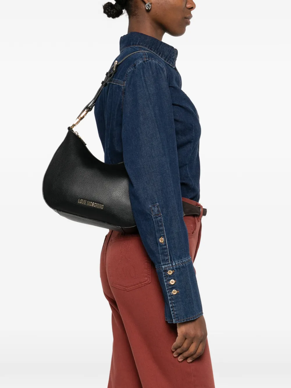 Love Moschino chain strap shoulder bag - Nero