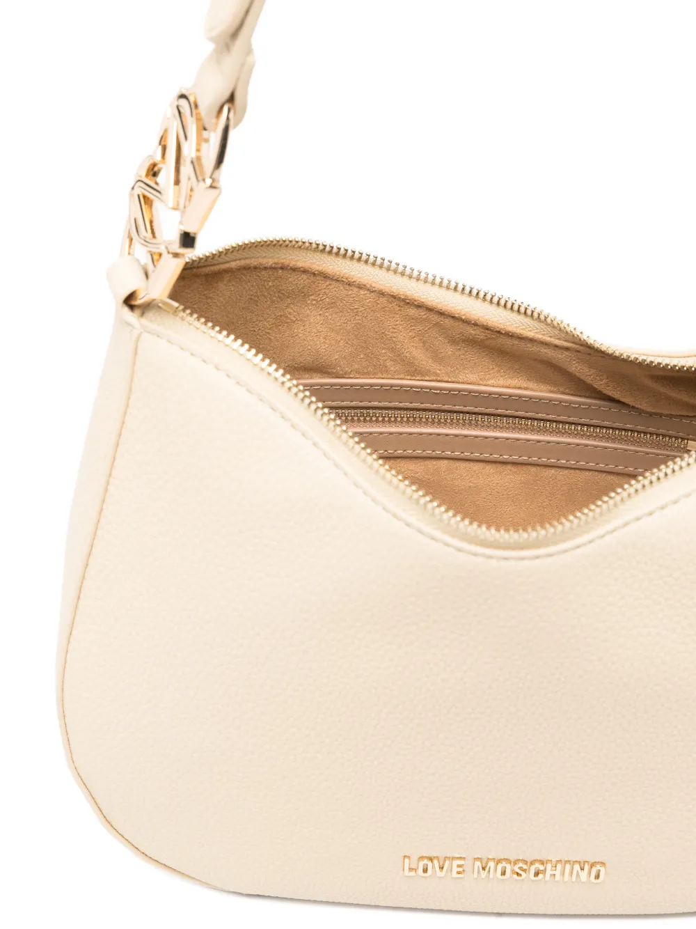 Love Moschino Schoudertas met logo Beige
