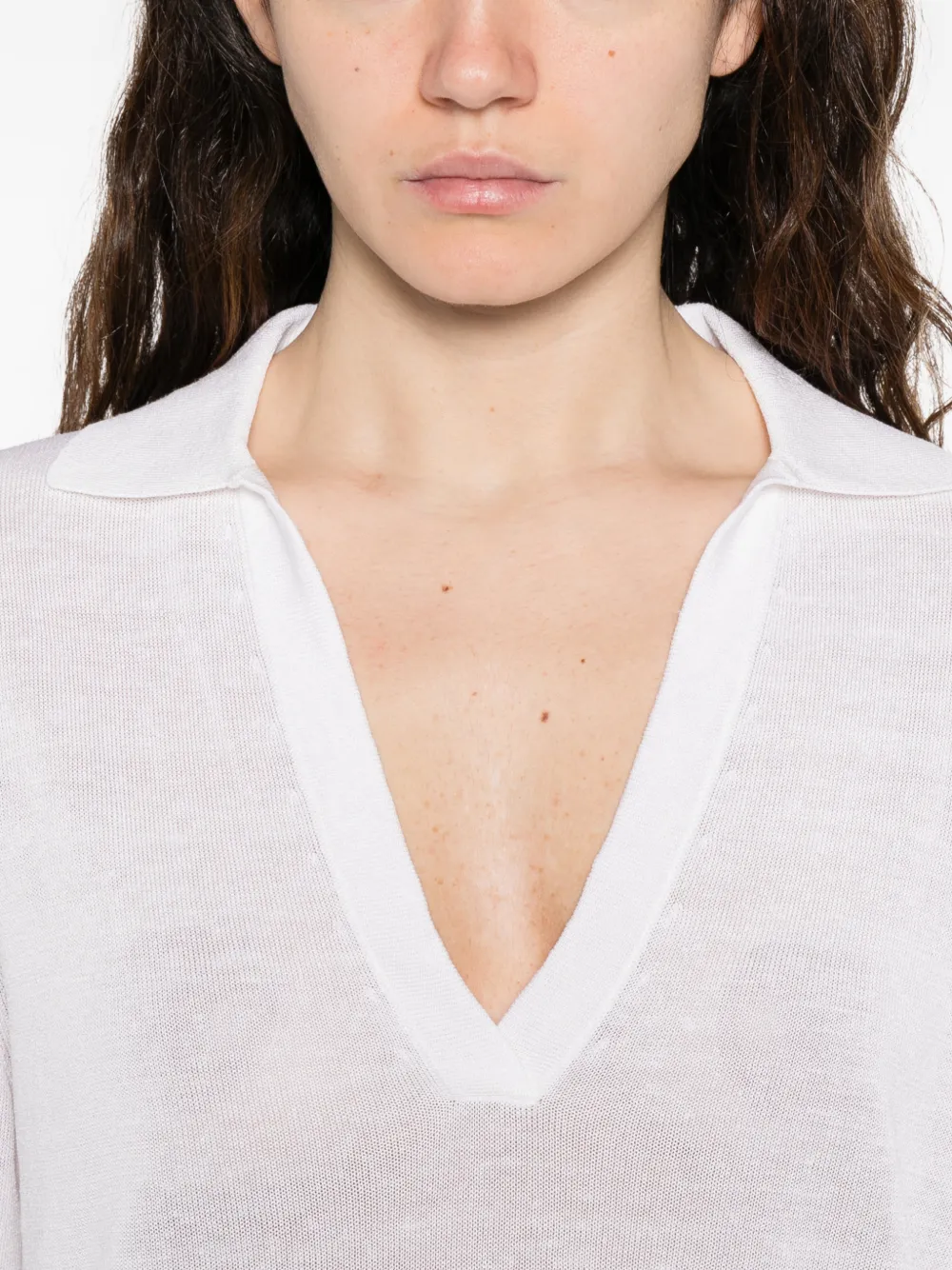 P.A.R.O.S.H. Blouse met V-hals Wit