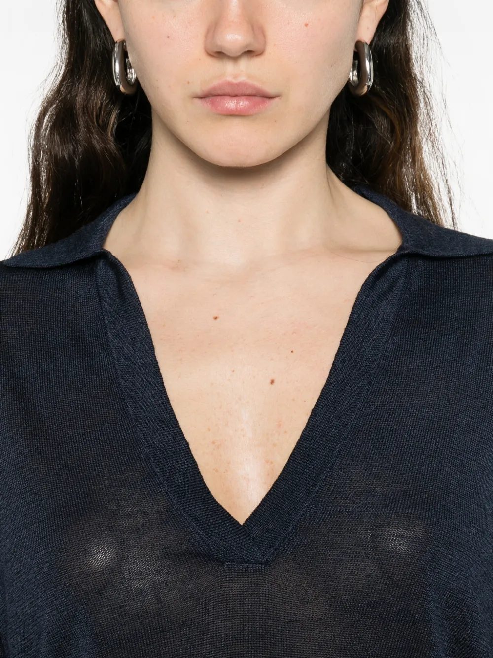 P.A.R.O.S.H. T-shirt met V-hals Blauw
