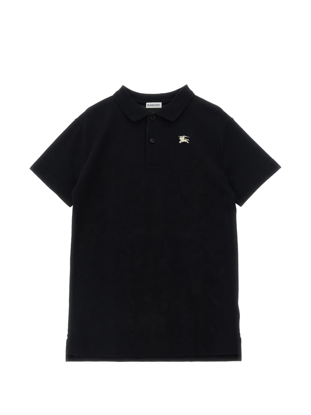 Burberry Kids Equestrian knight embroidery polo shirt - Nero