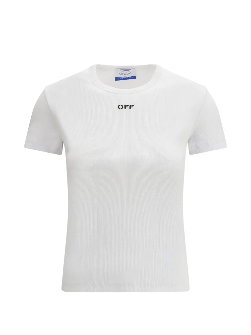 Off-White ribbed T-shirt - Bianco