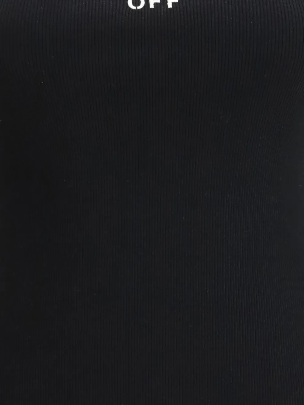 Off-White Geribbelde tanktop Zwart