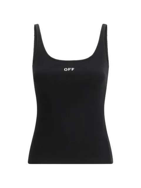 Off-White camiseta tejida de canalé