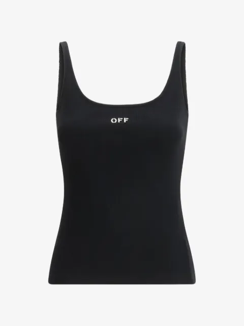 Off-White Regata canelada com decote redondo