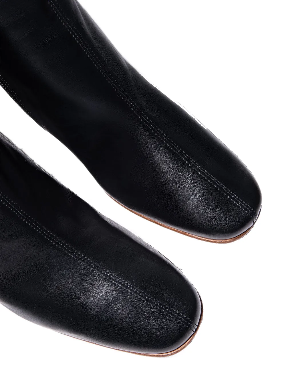 BY FAR Sofia laarzen met blokhak en vierkante neus Zwart