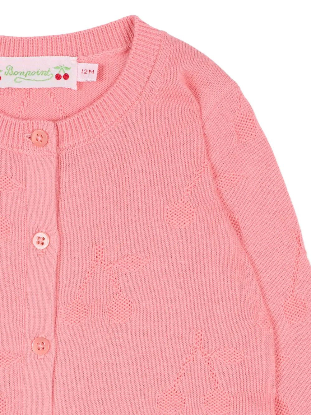  Bonpoint Patterned Cardigan - Pink 