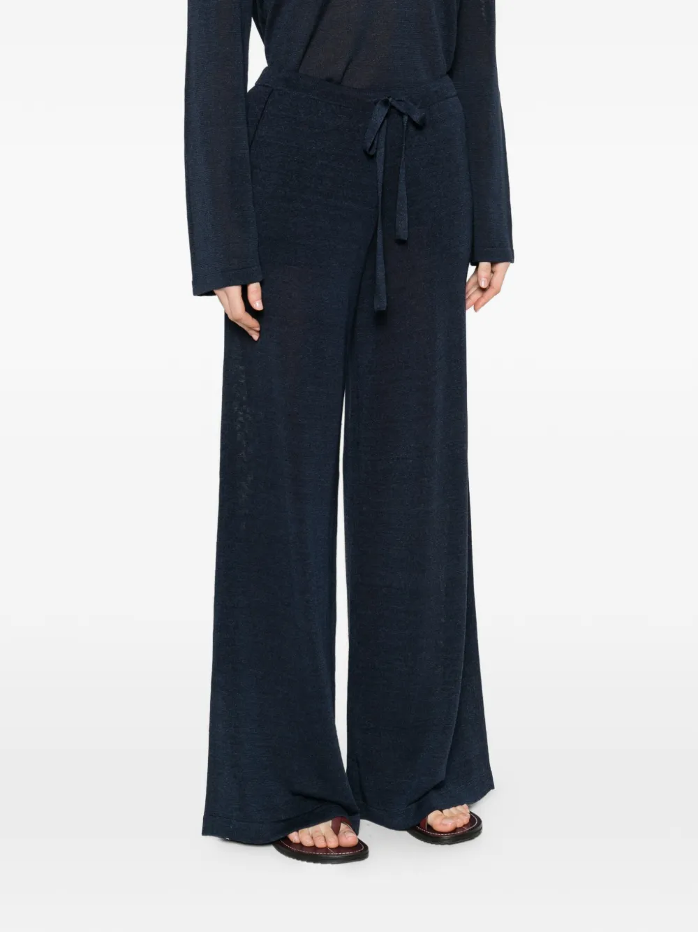  P.a.r.o.s.h. Drawstring-fastening Palazzo Pants - Blue 