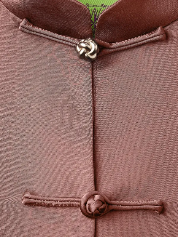 Shanghai Tang Knot Satin Tang Jacket | Pink | FARFETCH