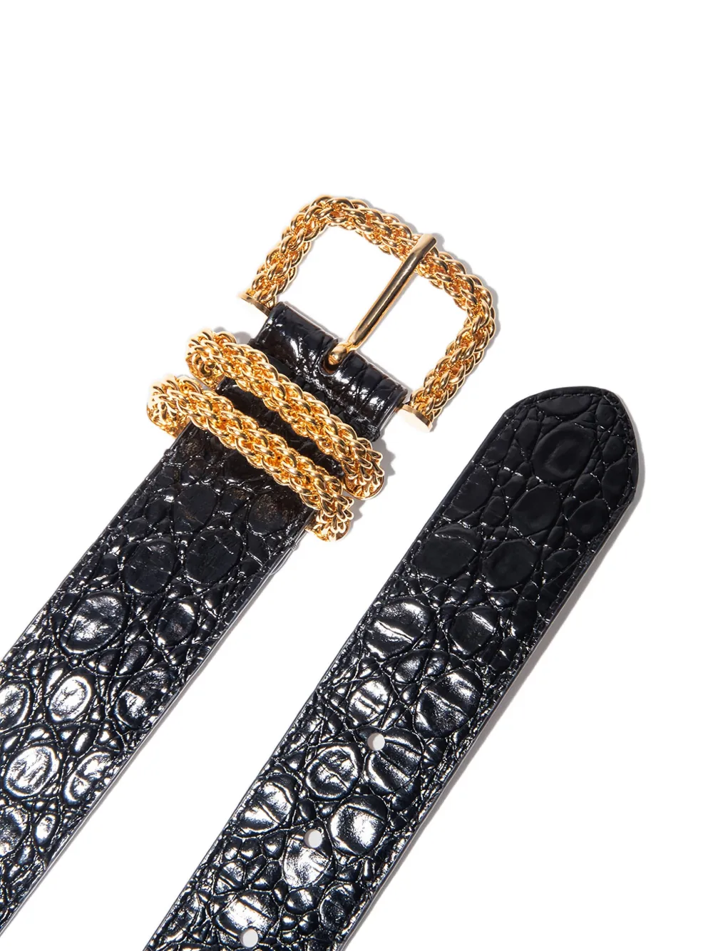 BY FAR Leren riem - Zwart