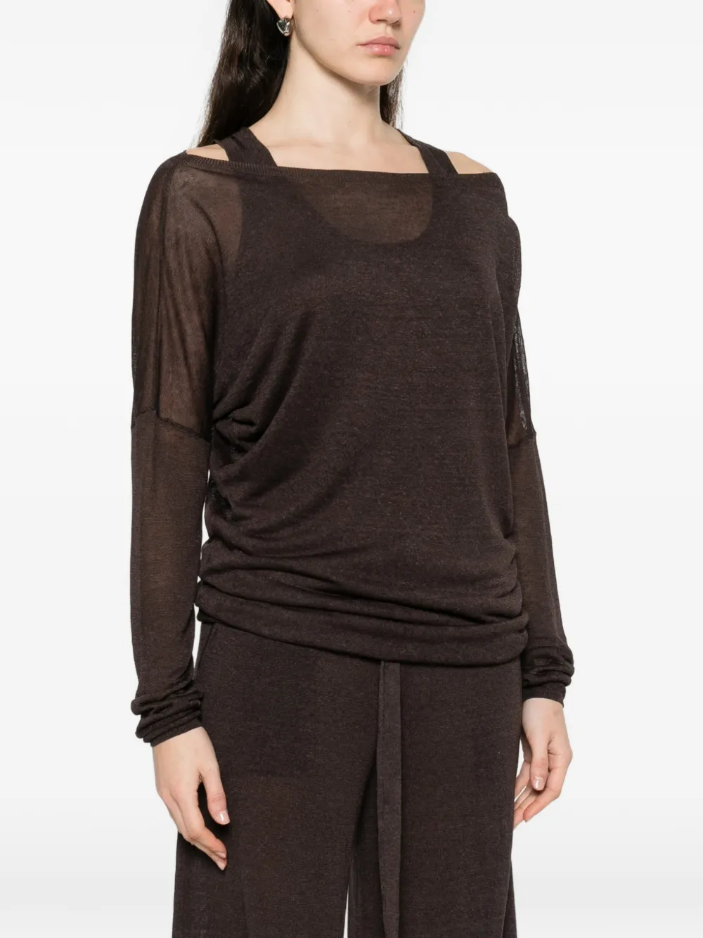  P.a.r.o.s.h. Long-sleeve T-shirt - Brown 