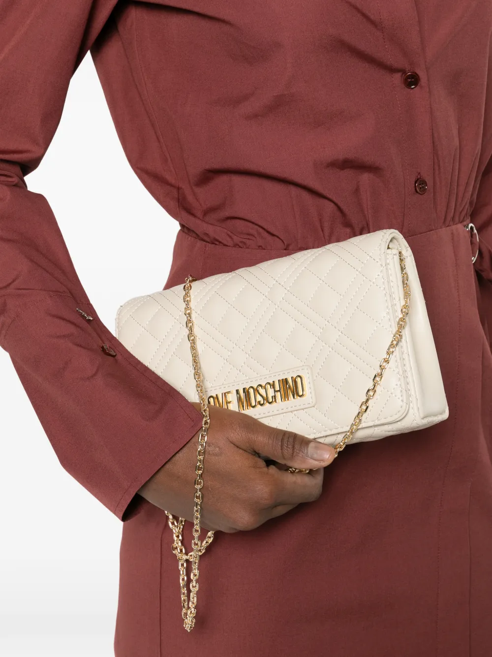  Love Moschino Bolso De Mano Acolchado Con Cadena - Neutro 