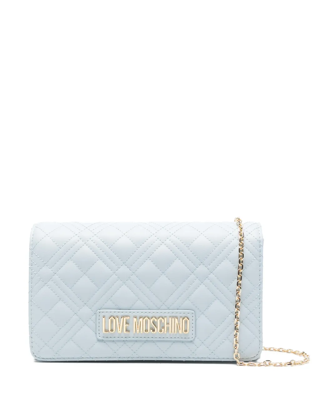 Love Moschino Borsa a spalla con catena - Blu