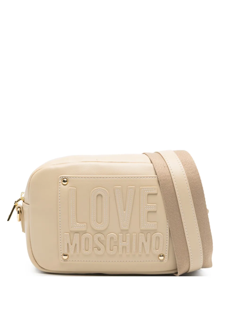 Love Moschino embossed-logo cross-body bag - Toni neutri