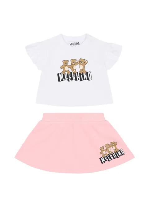 Moschino Kids logo-print skirt set