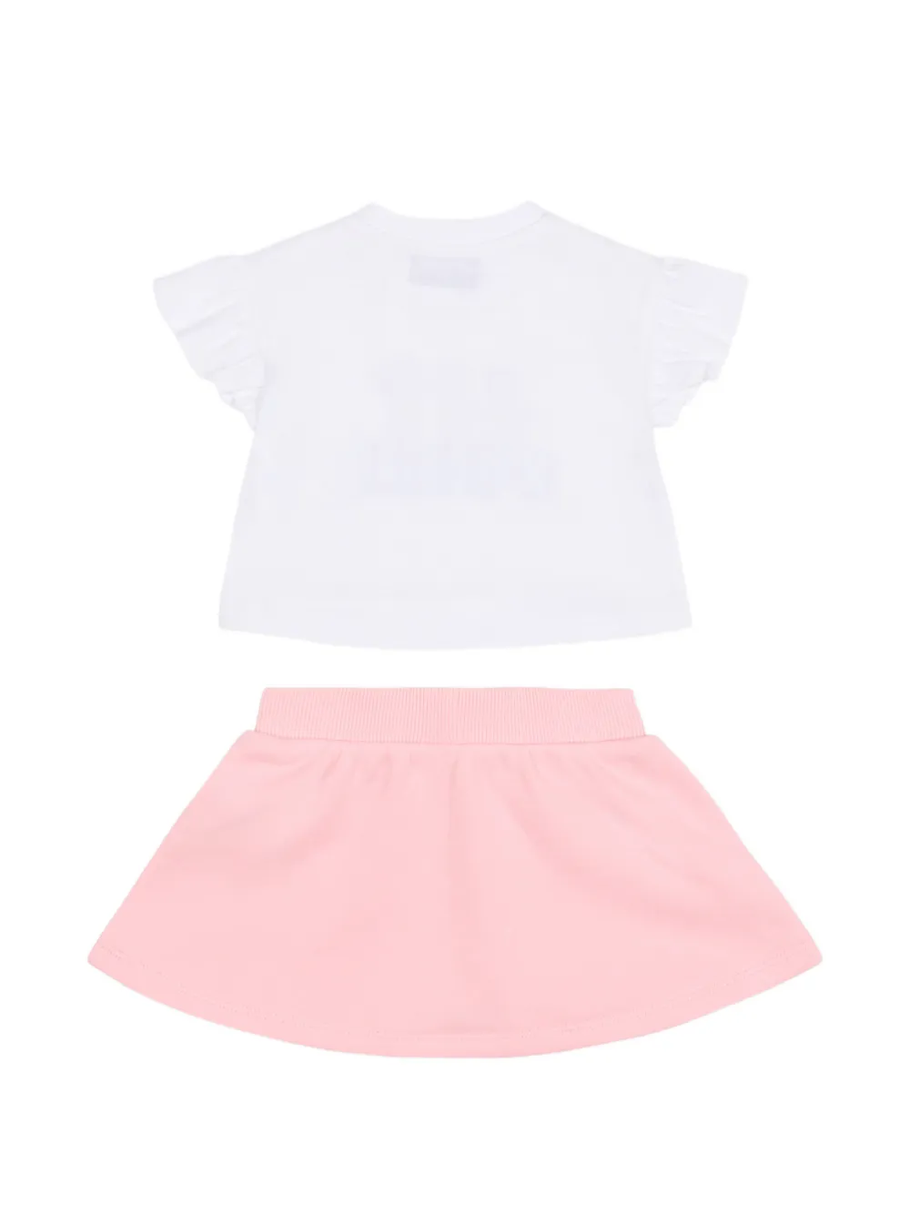 Moschino Kids logo-print skirt set - Wit