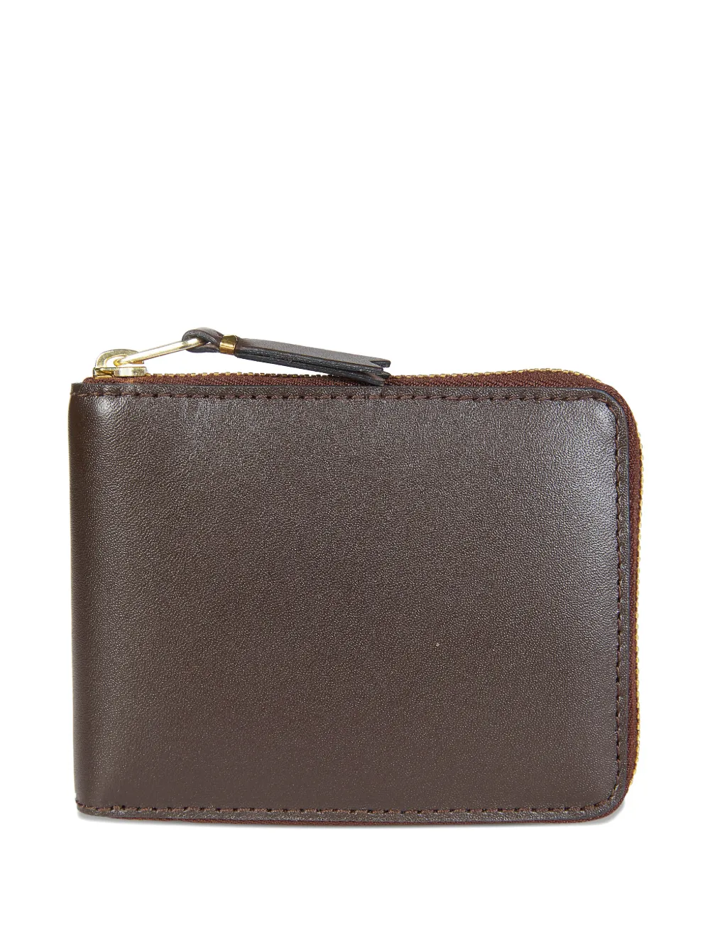 Comme Des Garçons Shirt leather zip wallet - Marrone