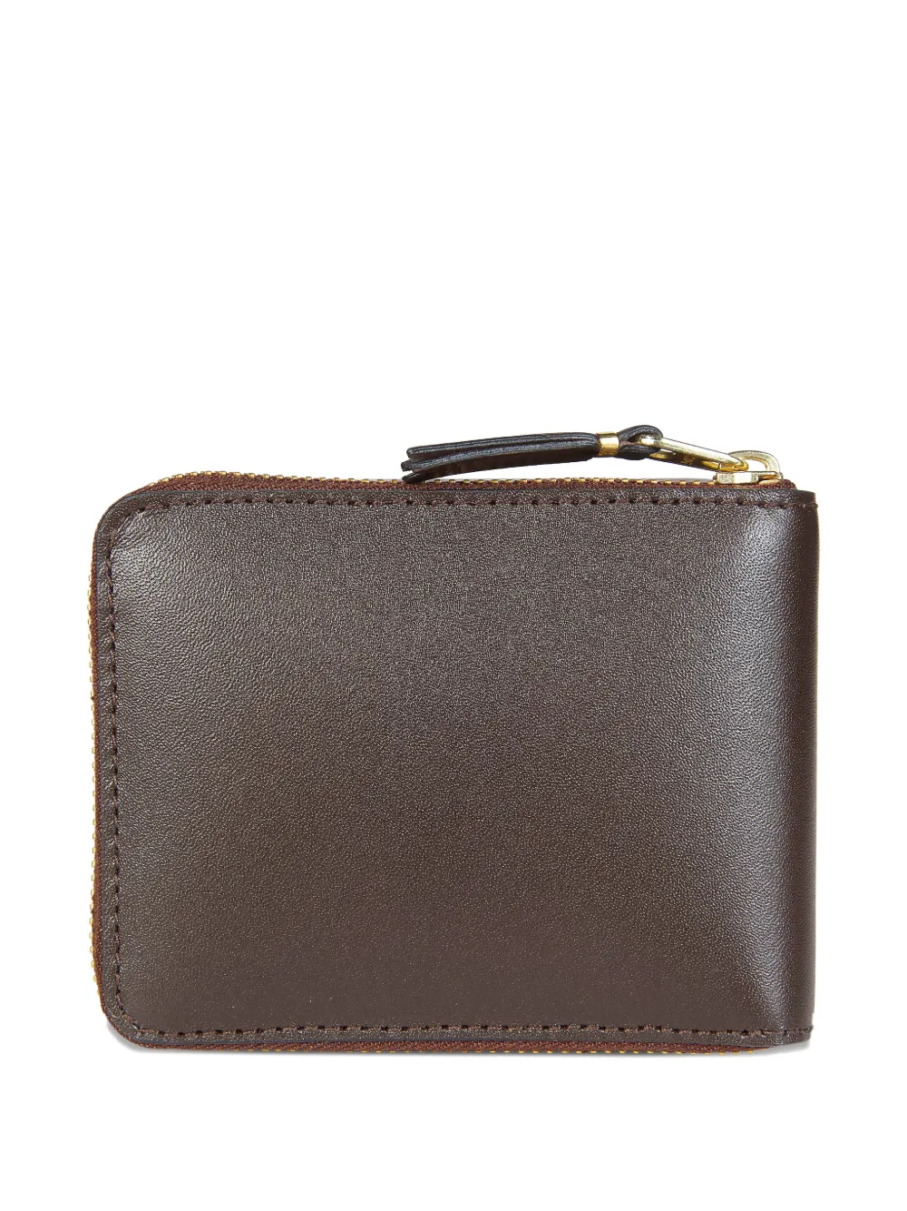  Comme Des Garçons Shirt Leather Zip Wallet - Brown 
