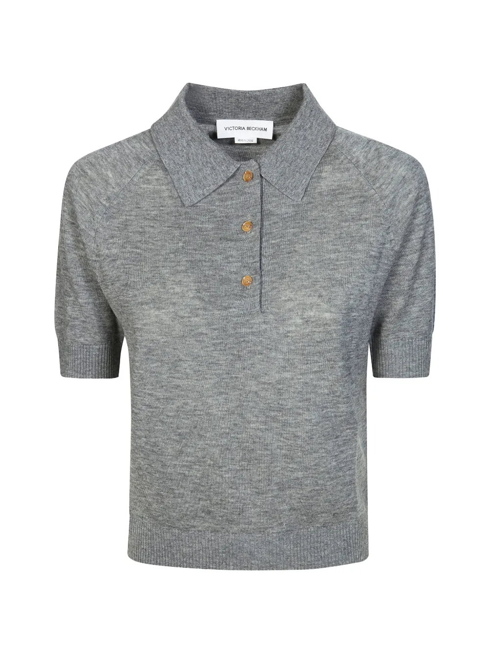 Victoria Beckham button polo top - Grigio