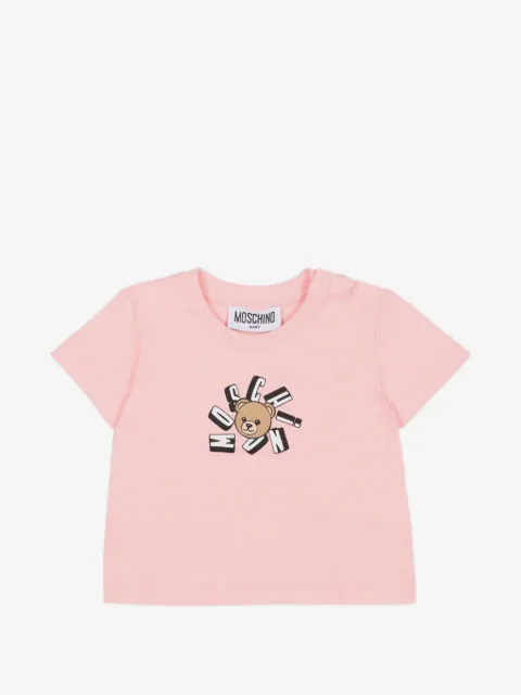 Moschino Kids playera con logo estampado
