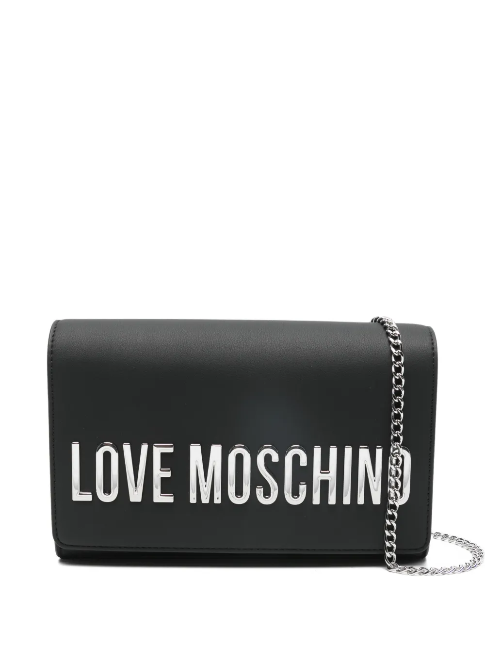 Love Moschino logo-lettering shoulder bag - Nero