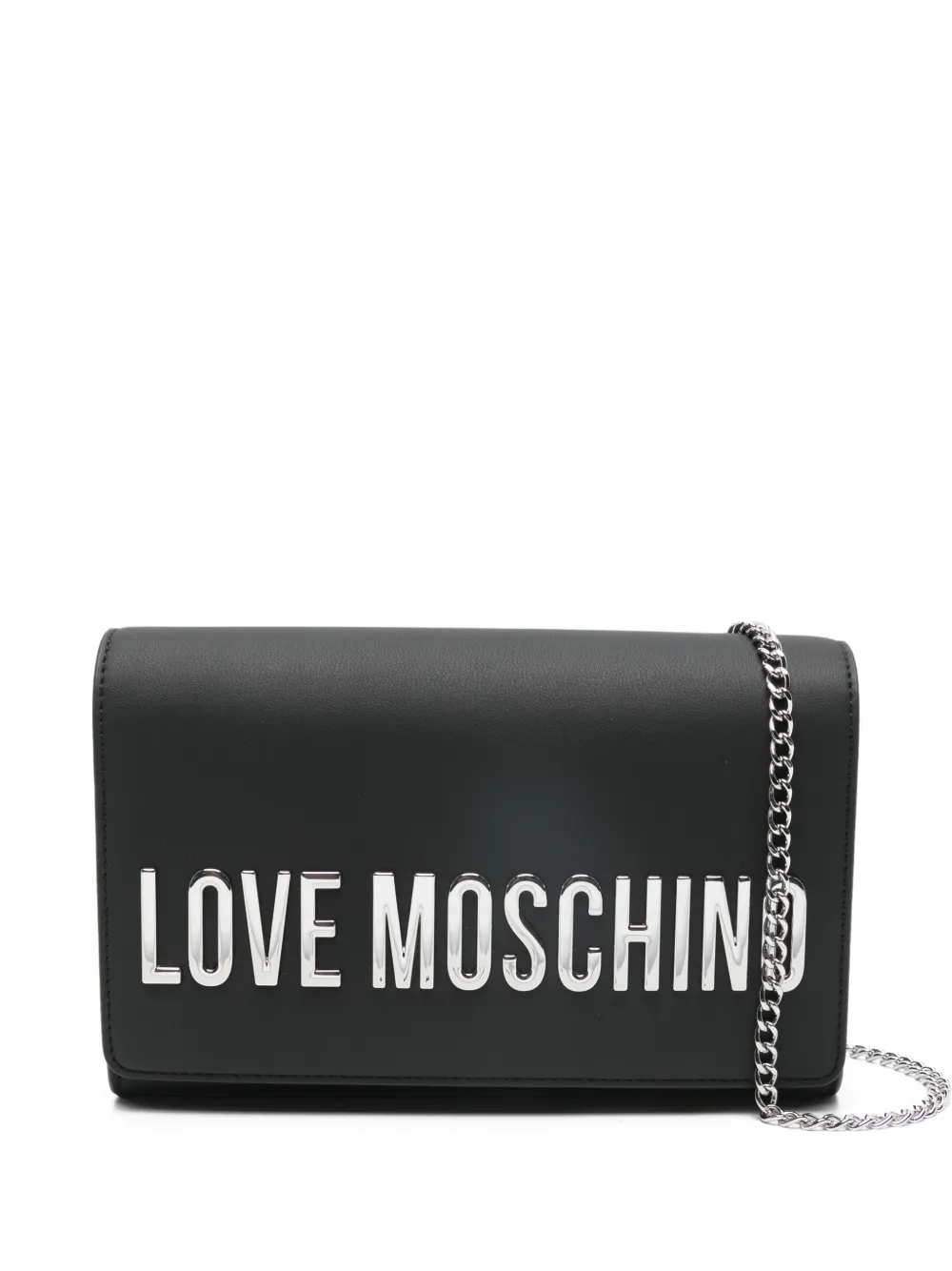 Love Moschino logo-lettering shoulder bag - Nero