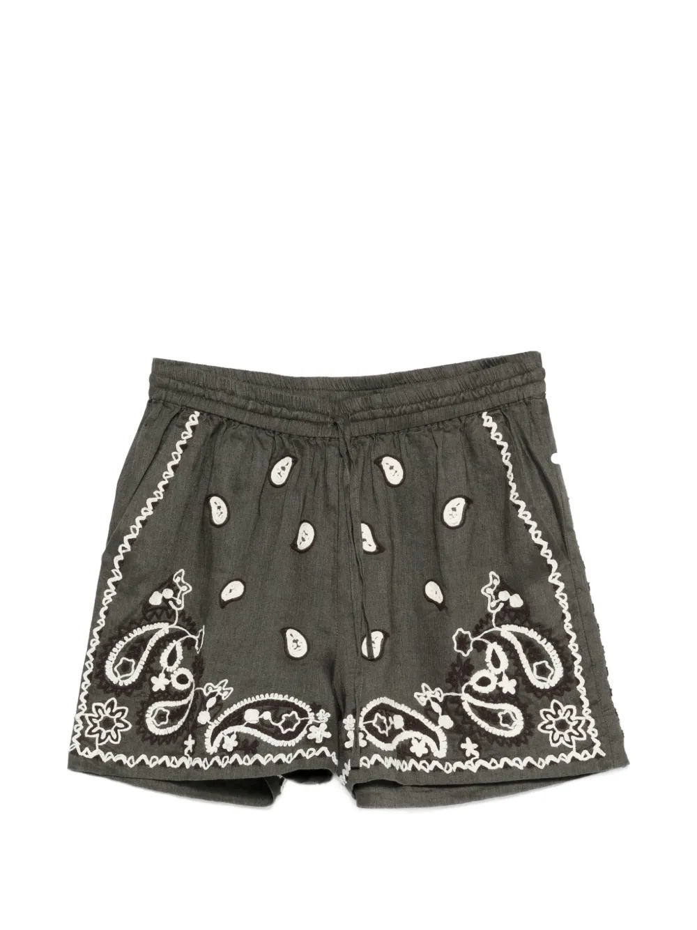 P.A.R.O.S.H. elastic-waist embroidered shorts - Grigio