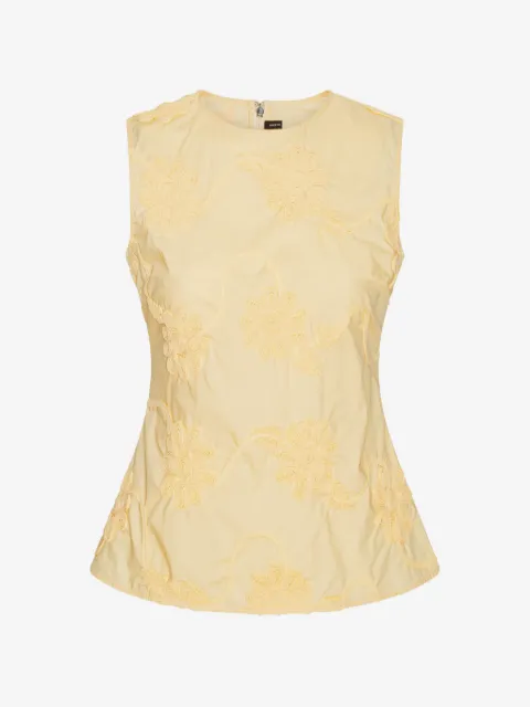 ROTATE BIRGER CHRISTENSEN flower sleeveless top yellow