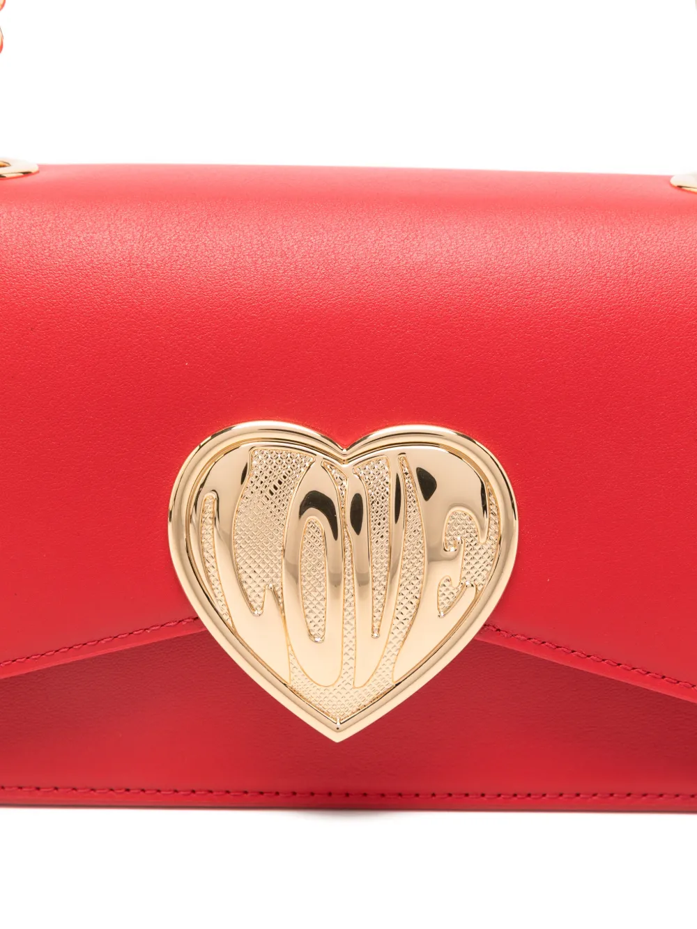 Love Moschino Schoudertas met hartketting Rood