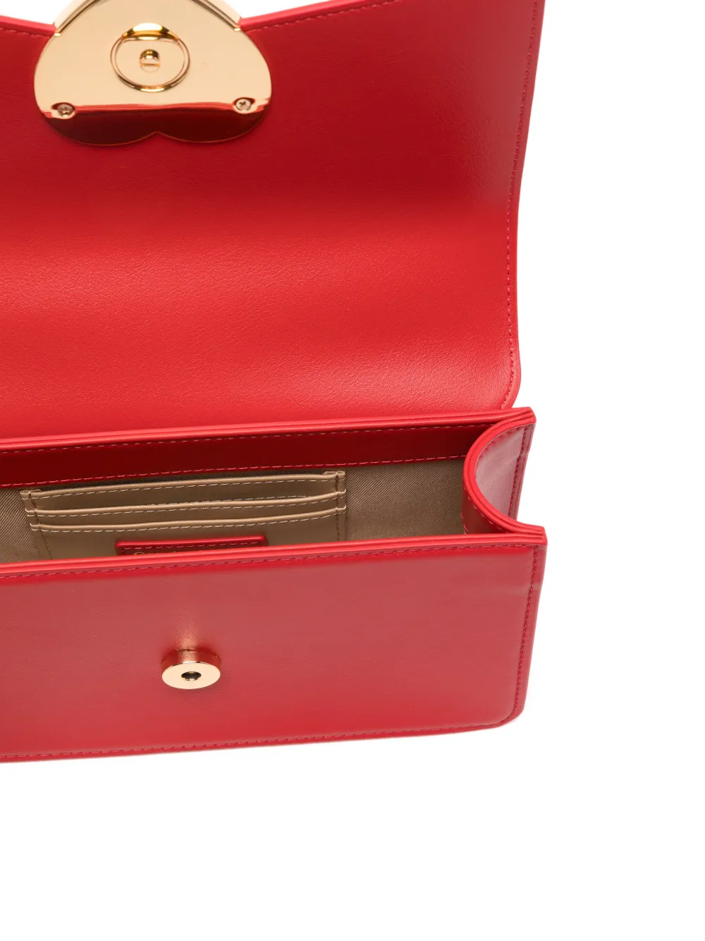 Love Moschino Schoudertas met hartketting Rood