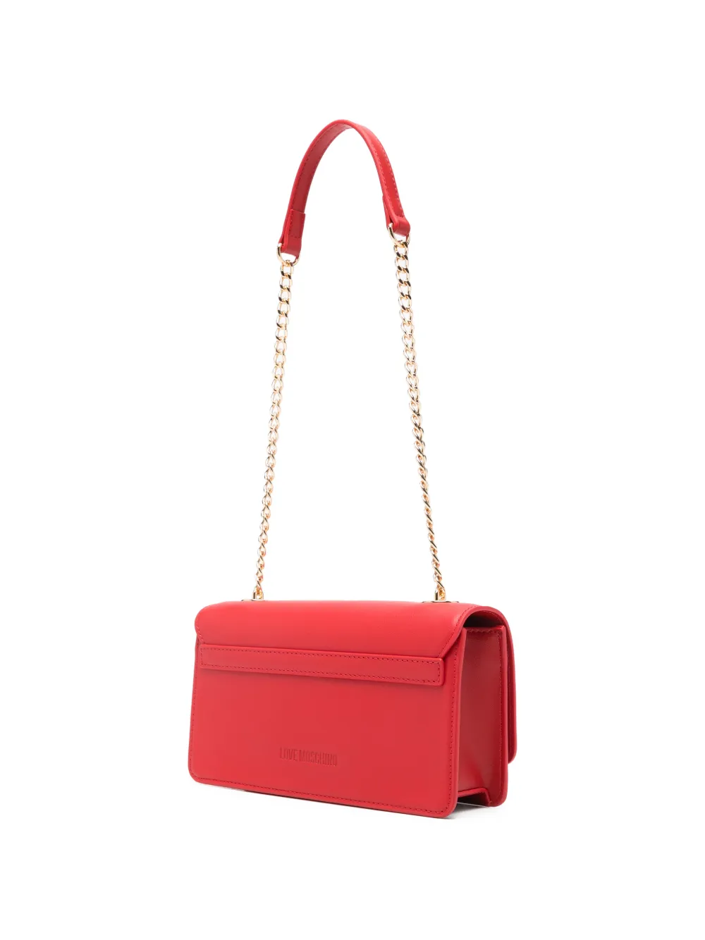 Love Moschino Schoudertas met hartketting Rood
