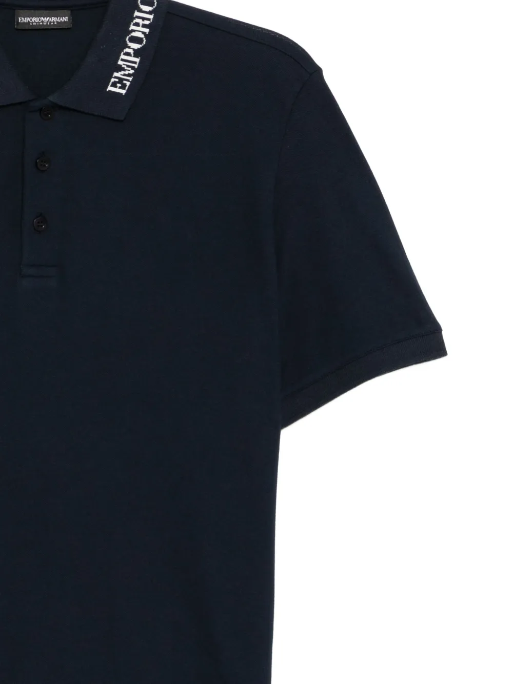 Emporio Armani Poloshirt met logo-kraag Blauw