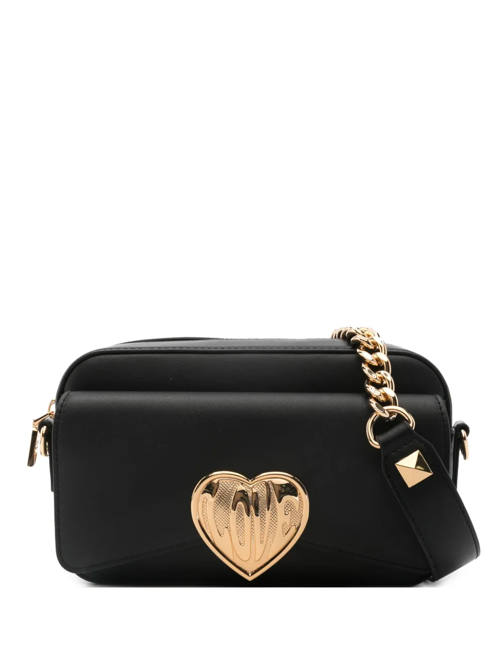 Love Moschino heart-detail shoulder bag - Nero