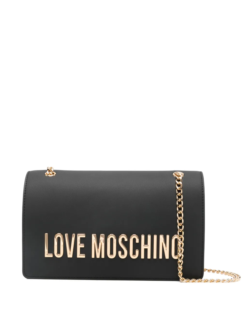 Love Moschino logo-lettering shoulder bag - Nero