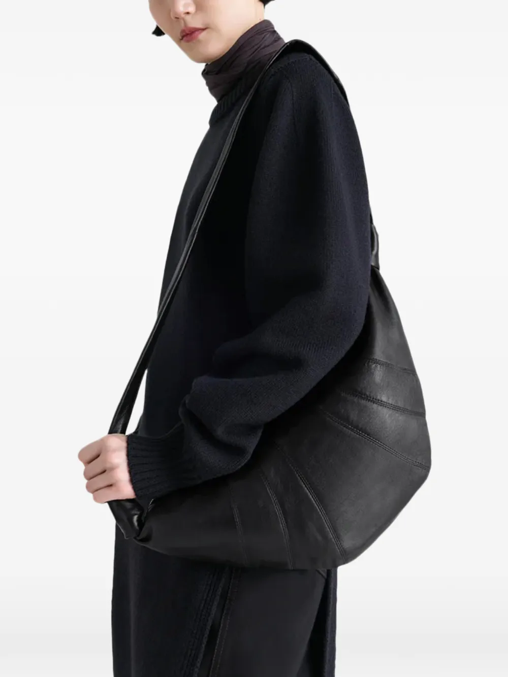 LEMAIRE medium Croissant shoulder bag - Nero