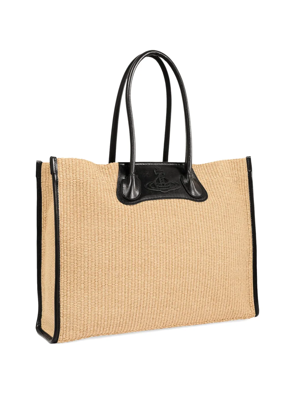 Vivienne Westwood Troy geweven shopper Beige