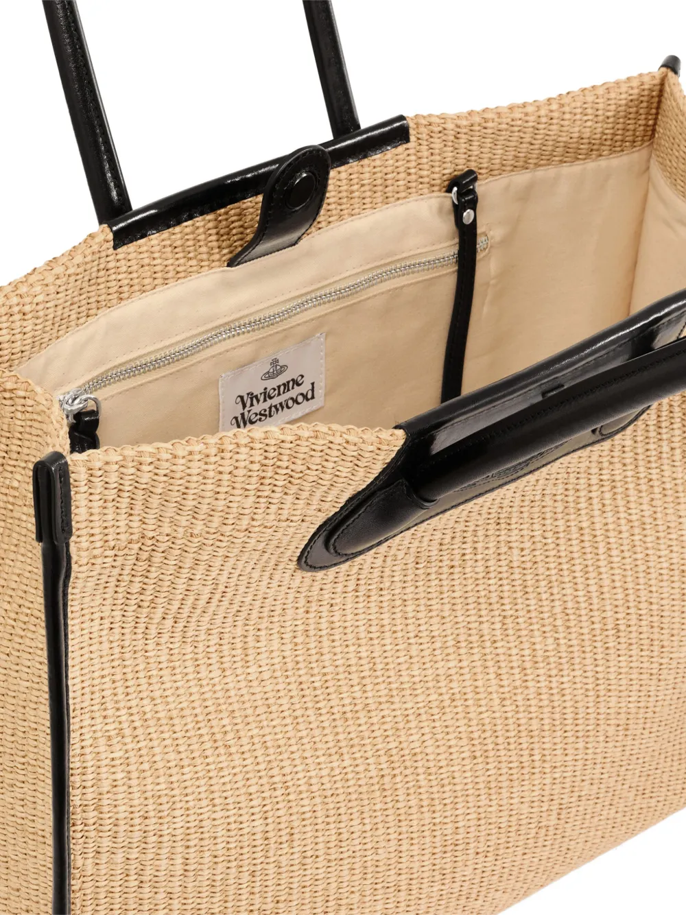 Vivienne Westwood Troy geweven shopper Beige