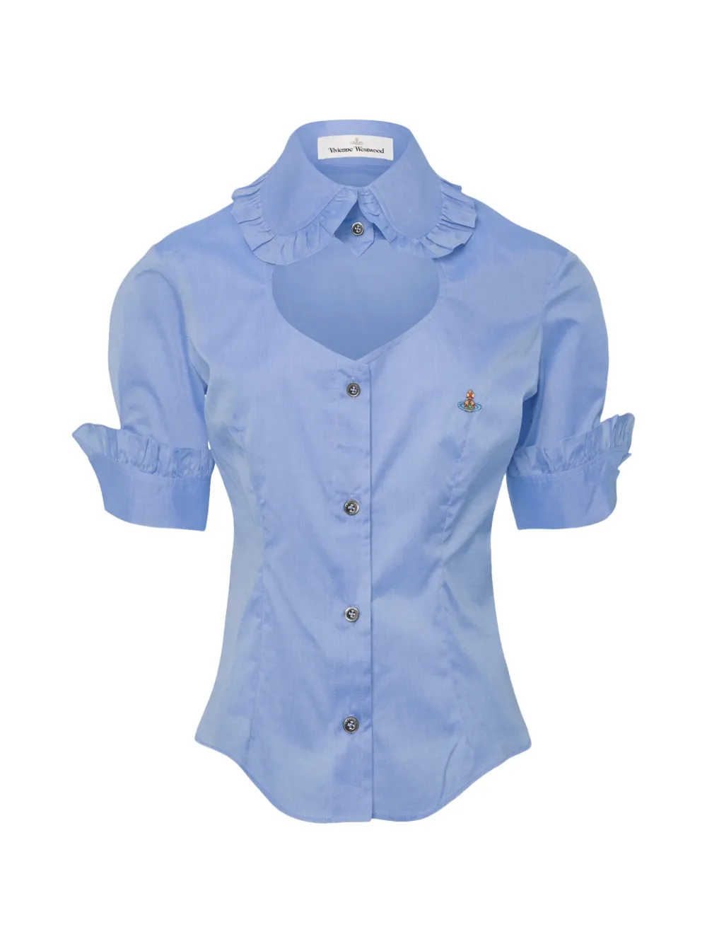 Vivienne Westwood ruffled cut-out shirt - Blau
