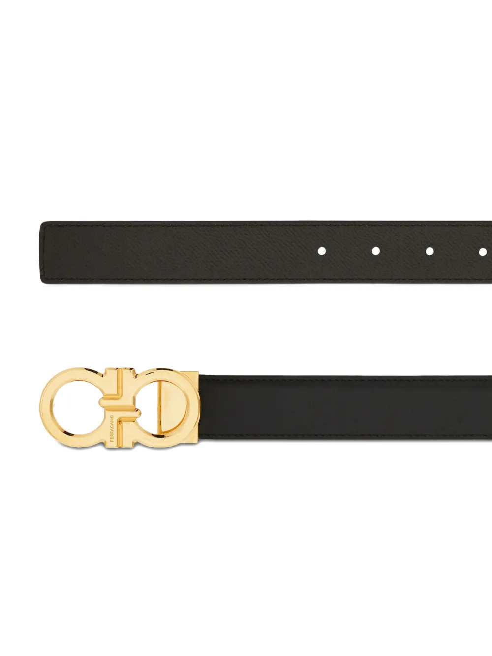 Ferragamo Gancini-buckle belt - Zwart