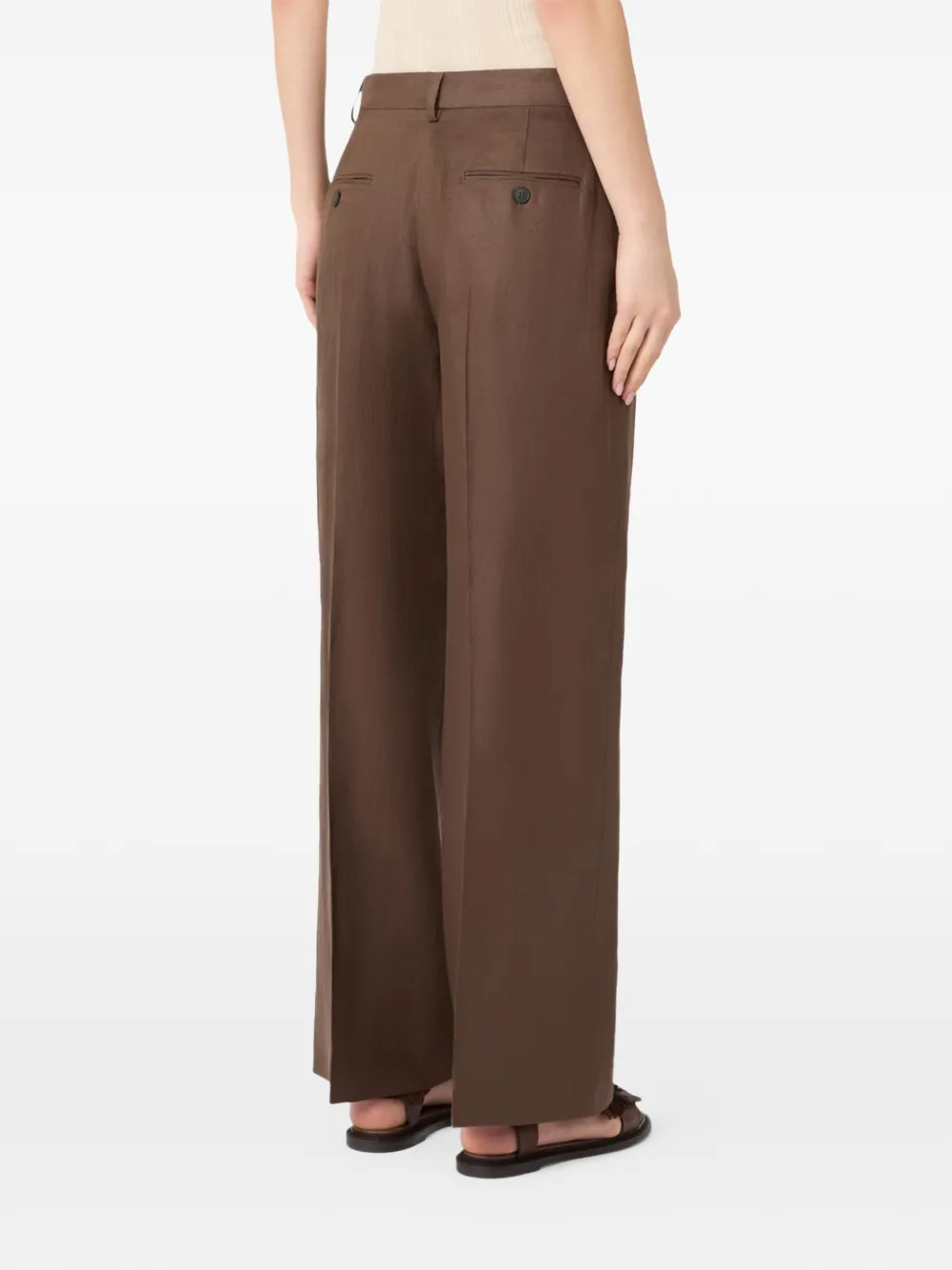 Weekend Max Mara Broek met knopen Bruin