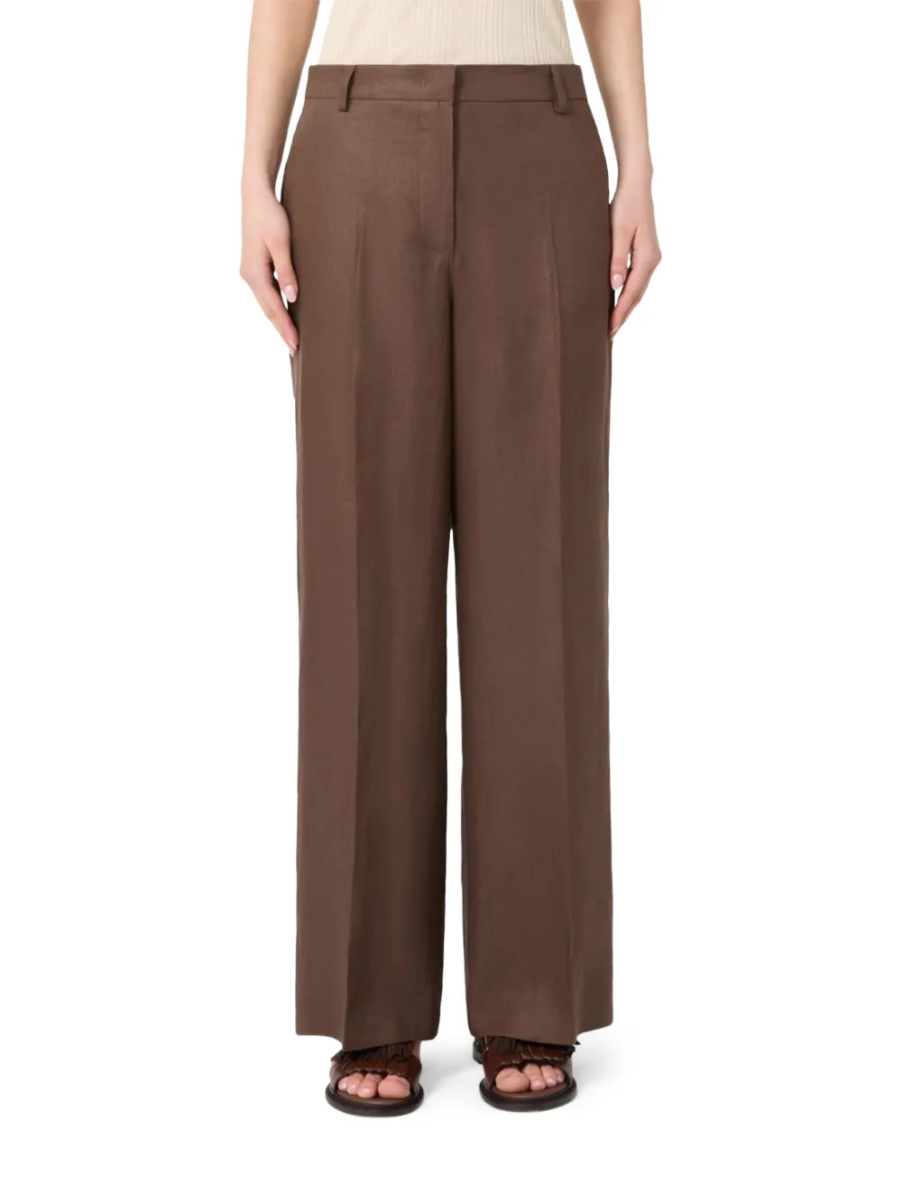 Weekend Max Mara Broek met knopen Bruin