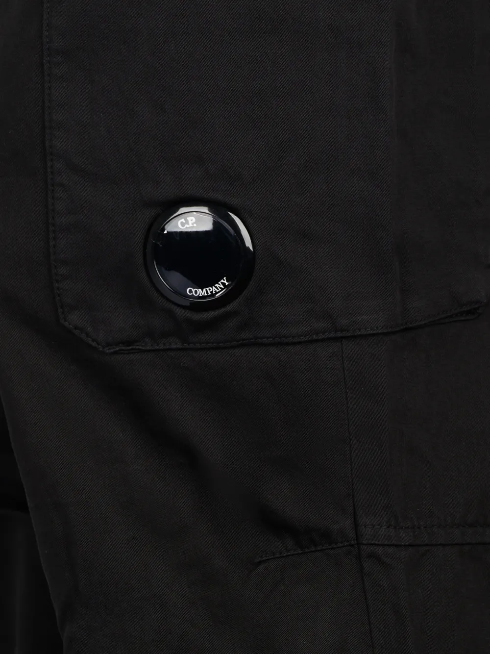 C.P. Company Cargo broek met logodetail Zwart