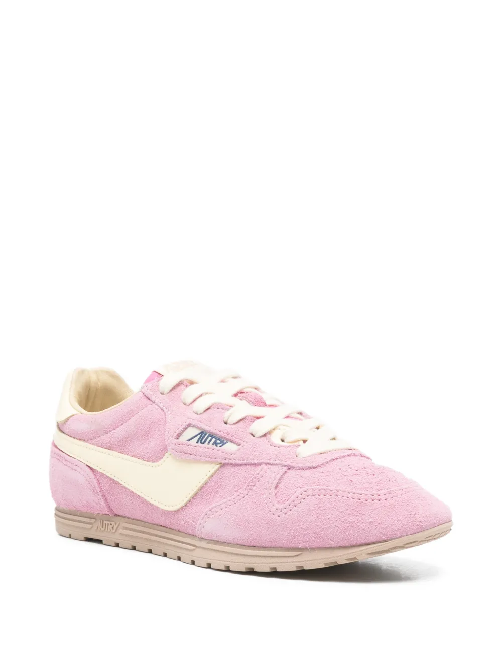 Autry Windspin sneakers met suède vlakken Roze