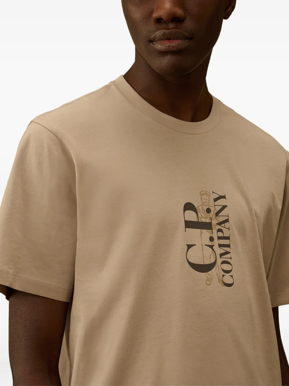 C.P. Company T-shirt met logo Beige