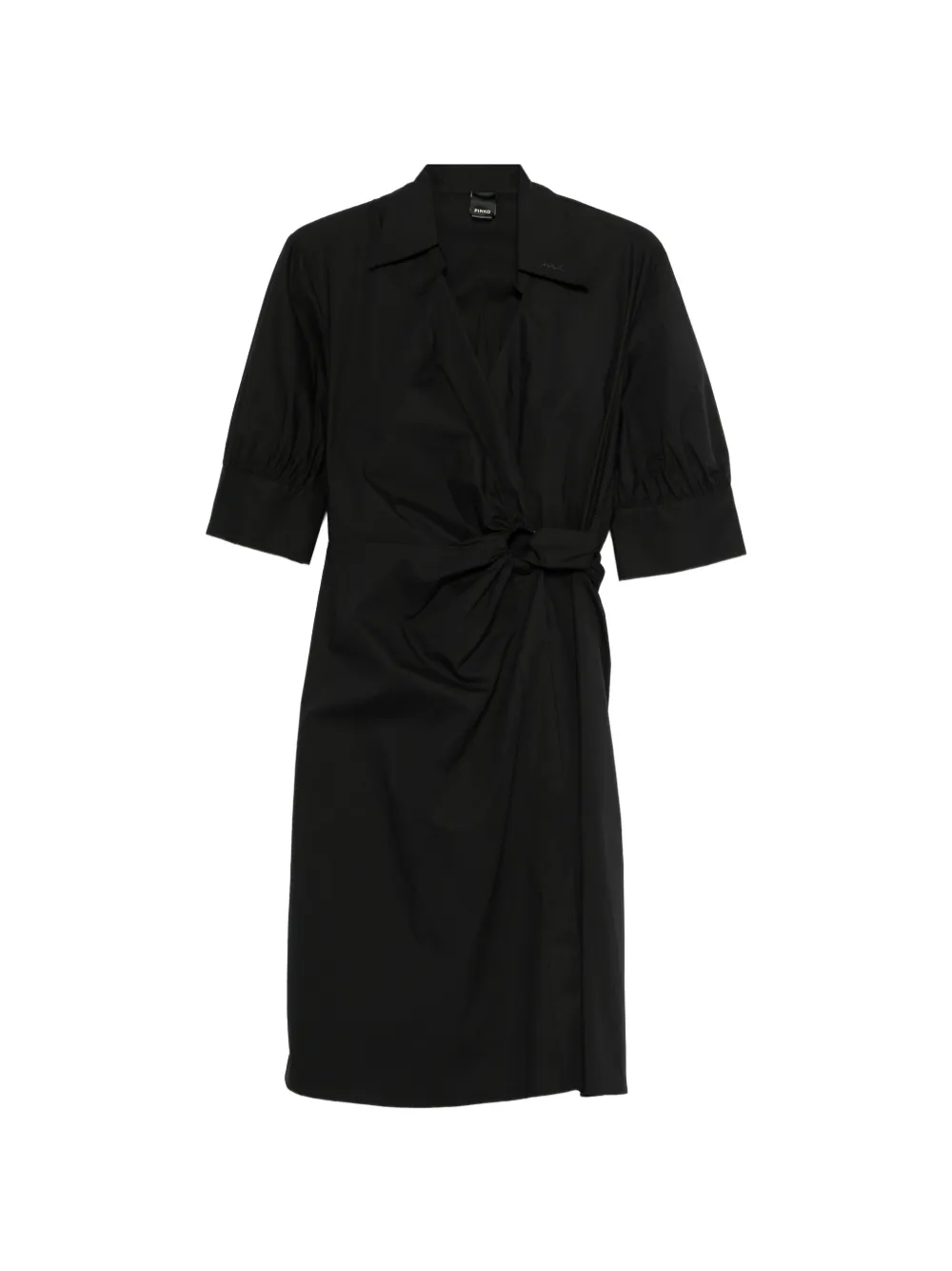 PINKO knotted wrap midi dress - Nero