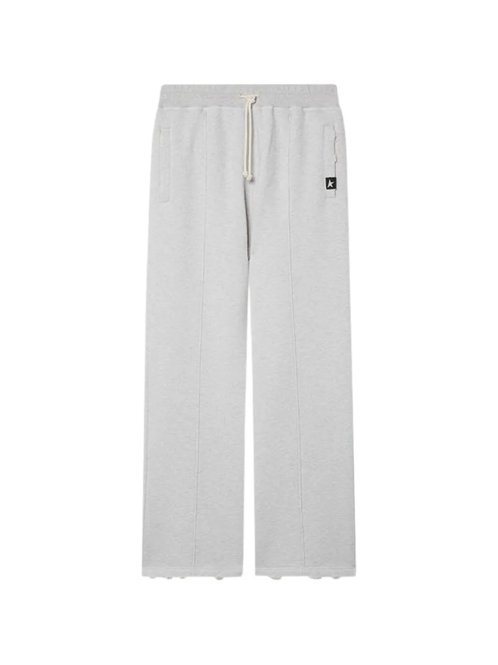 Golden Goose Pantaloni con coulisse e logo - Grigio