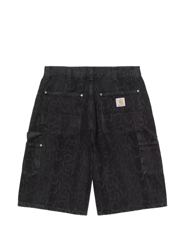 Carhartt WIP OG Doible Knee Snake Print Shorts | Grey | FARFETCH