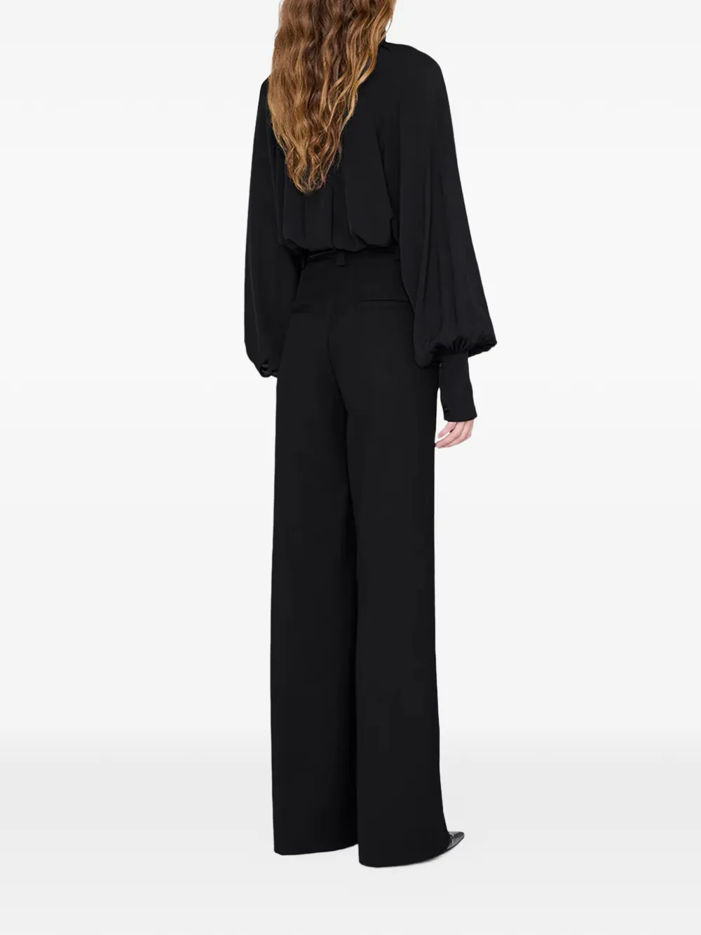  Anine Bing Draped Blouse - Black 