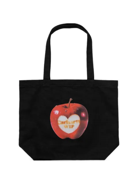 Carhartt WIP apple-print logo-patch tote bag
