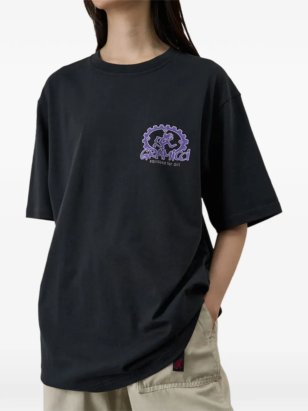 Gramicci Equipped for Dirt T-shirt Zwart